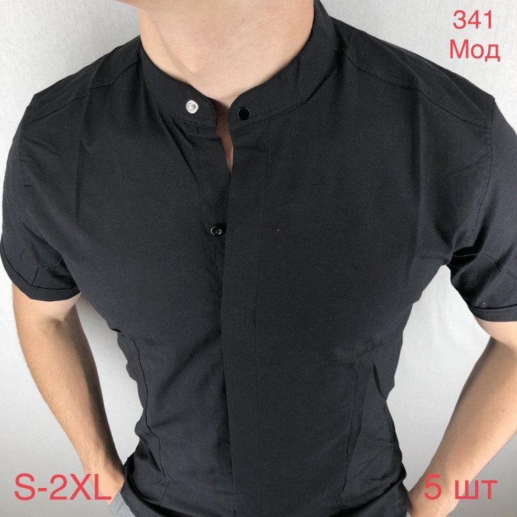 Сорочка чоловіча VARETTI стрейч котон  м.341  (р: S-2XL)  в упаковці 5 штук №753496 - Nadiyka BG/PO2161-2162