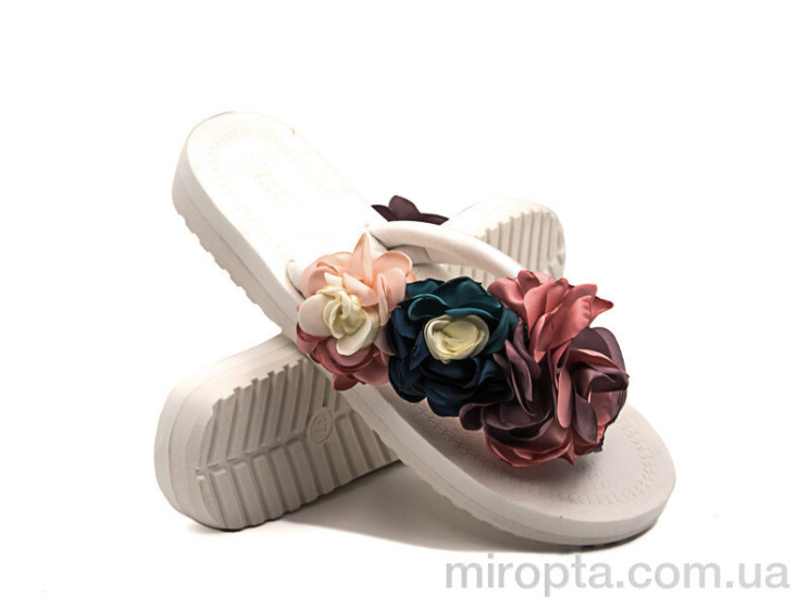Шльопанці 8-279 white р: 36-40, в упаковці: 8 пар, купити тільки гуртом - 158022