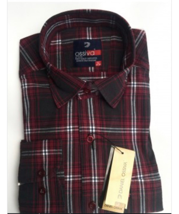 Сорочка No Brand р M-3XL Чоловіча R506 wine - NikNumbers SE1041-1042