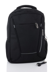Рюкзак 3012 black з USB р: 46*16*30 см