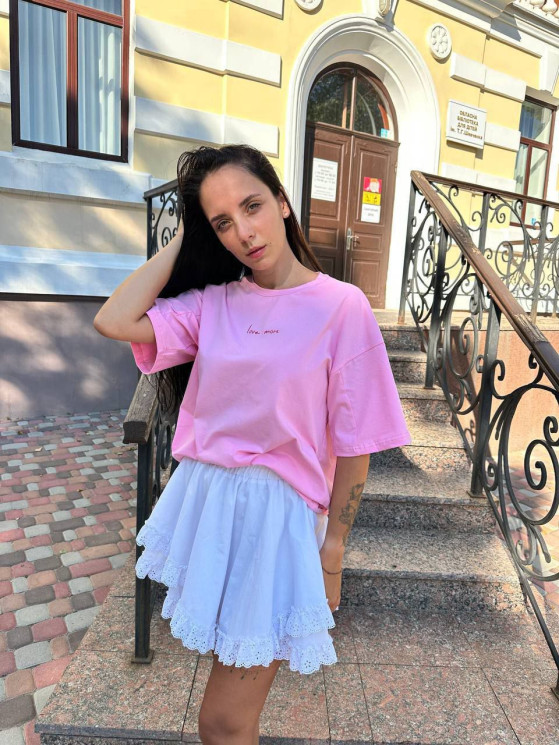 Футболка жіноча з написом, турецький кулір м.885 (р: 42-46) №823919 - 