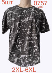 Футболка чоловіча трикотаж м.0757 (р.2XL-6XL) в упаковці 5 штук №763152