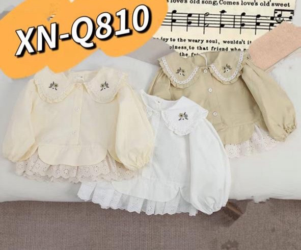 Блузка дитяча, котон, м.XN-Q810 (р. 100-140 ), 3 кольори, в упаковці 5 штук №346395 - 