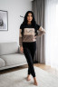 Костюм жіночий велюровий з принтом, велюр-спорт м. 2277 (р. 42-44, 46-48, 50-52) №415960 - 