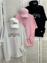 Футболка жіноча, котон (р: one size) 3 кольори, в упаковці 5 шт. №385959