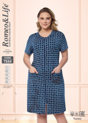 Халат жіночий "7554" віскоза (р: XL,2XL,3XL,4XL,5XL) в упаковці 5 шт. №364418
