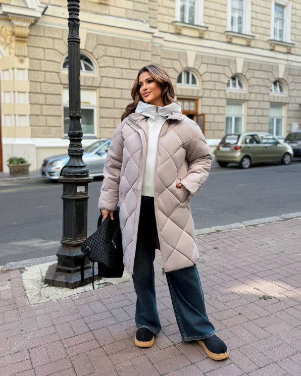 Куртка жіноча тепла, плащівка + холофайбер м.№4409-5802 (р: 50, 52, 54, 56, 58) №816417 - 