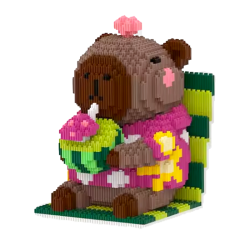 3D Конструктор Magic Blocks Капібара з кавуном м.58055 (висота 24 см)  №753989