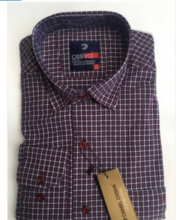 Сорочка No Brand р M-3XL Чоловіча R507 wine - NikNumbers SE1041-1042