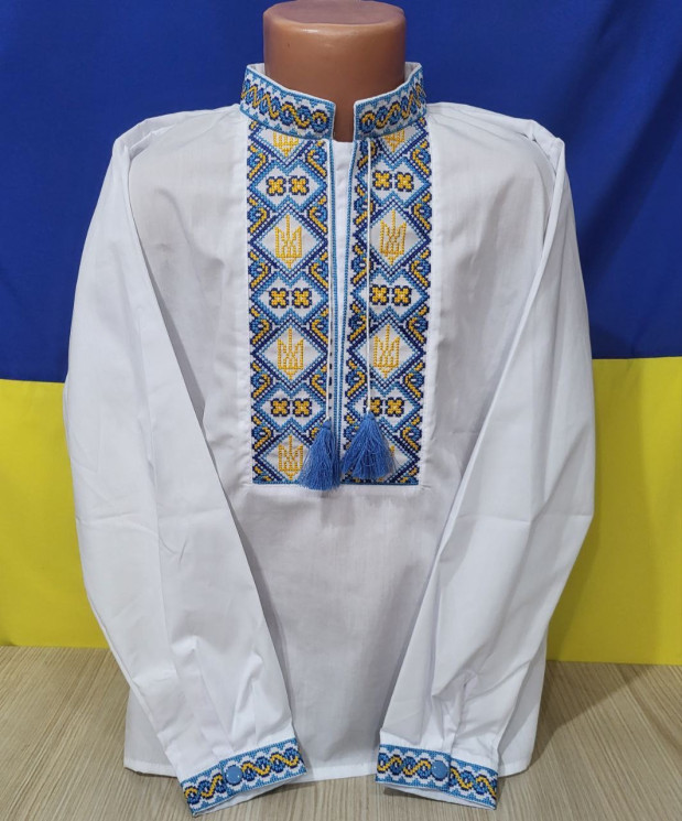 Вишиванка дитяча, льон (розміри: 2-6 років), в упаковці 5 штук №319112 - Delux 909