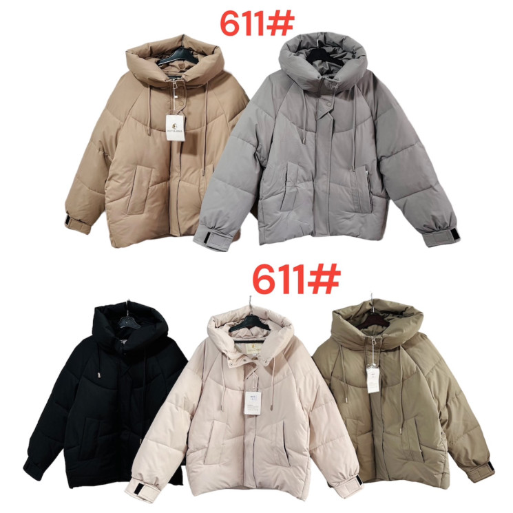 Зимова куртка жіноча, плащівка, м.611 (Розмір: M-ХXXL ), 5 кольорів, в упаковці 5 штук №317423 - Love SE 973-975