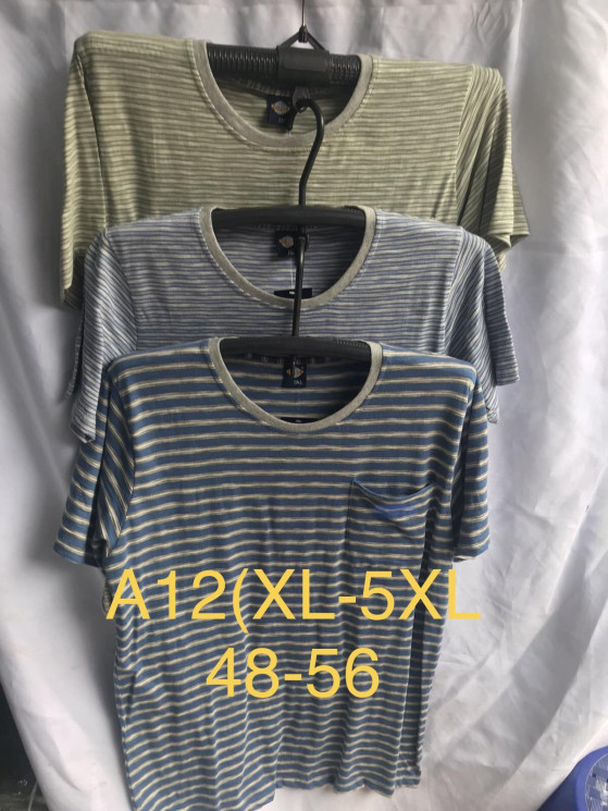 Футболка чоловіча, трикотаж, м.А12 (р. XL–5XL), мікс кольорів, в упаковці 10 штук №325720 - Iris BG/PO436