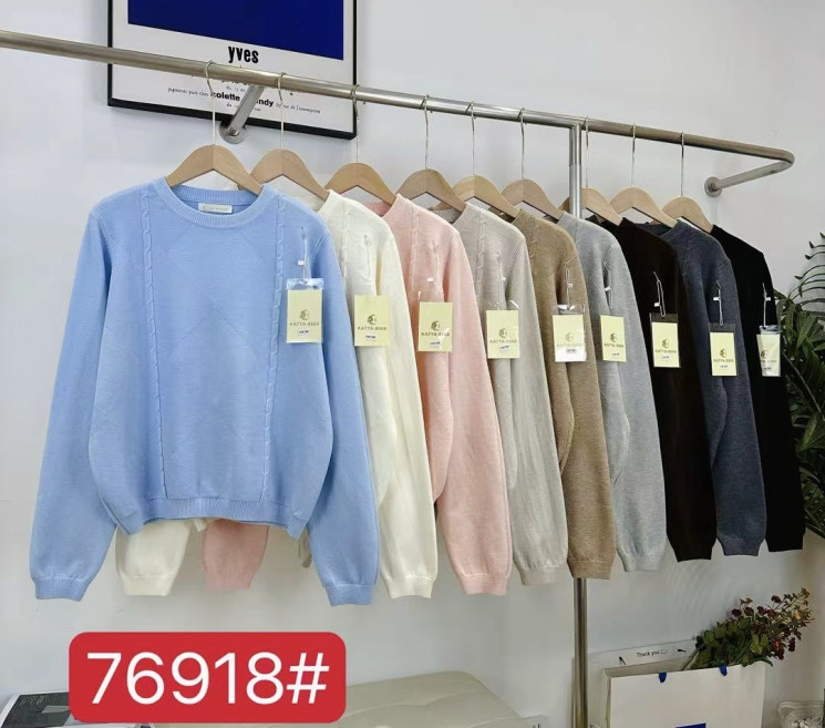 Светр жіночий, кашемір, м.76918 (р. 48-52 ), мікс кольорів, в упаковці 5 штук №337750 - Love SE 973-975