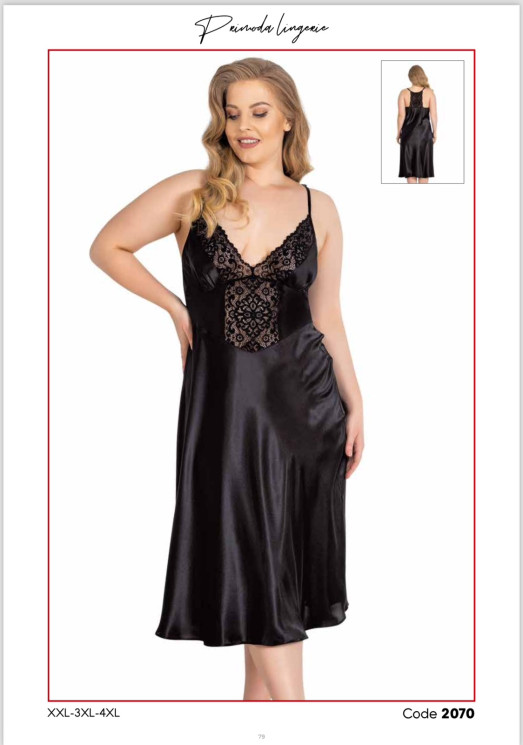 Нічна сорочка жіноча 2070, (р. 2XL,3XL,4XL), в упаковці 3 шт. №307235 - Belio HR1840