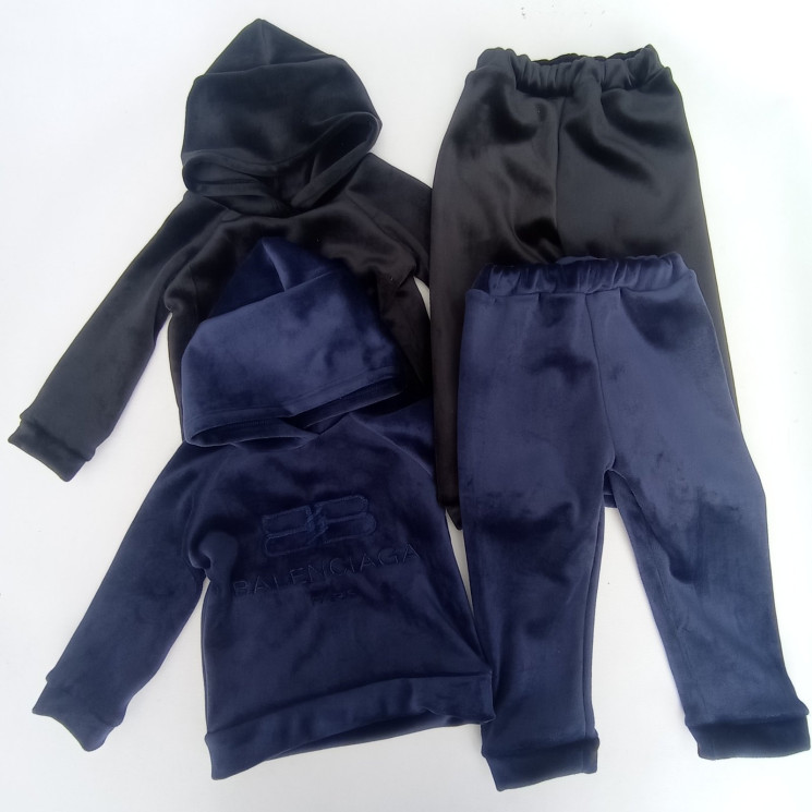 Костюм дитячий Balenciaga, велюр (р. 28-36), 2 кольори, в упаковці 5 шт. №339347 - 