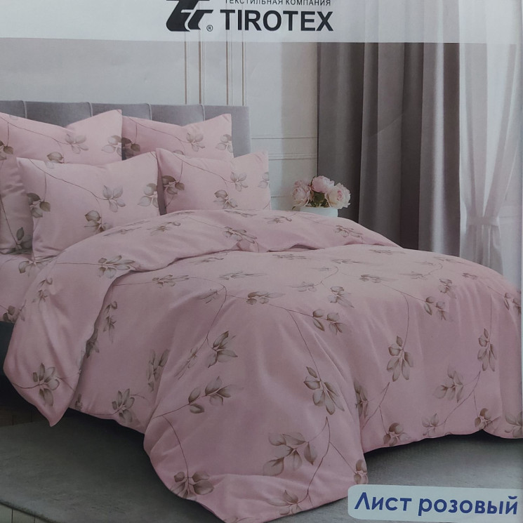 Комплект постільної білизни, бязь, м. Лист розовый (розмір: євро максі/нестандарт) №323995 - Palma RZ3641