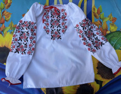 Вишиванка дитяча, паплін (розміри: 7-12 років), в упаковці 6 штук №326730