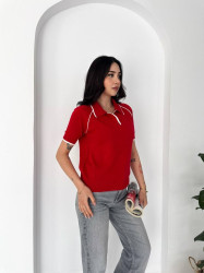 Футболка - поло жіноча з м'яким коміром, трикотаж м. 7125 (р: 42-46) №823260
