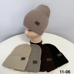 Шапка підліткова з відворотом UGG "11-06" (р: універсальний) мікс кольорів, в упаковці 5 шт. №389306