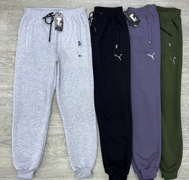 Спортивні штани чоловічі Puma "118" трьохнитка (р: XL-5XL) 4 кольори, в упаковці 5 шт. №360922 - Spider