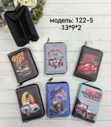 Гаманець дитячий "122-5" шкірозамінник (р: 13*9*2см) мікс кольорів, в упаковці 6 шт. №373021