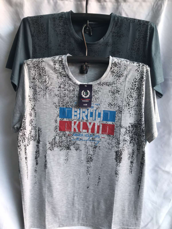 Футболка чоловіча, трикотаж (р. XL–5XL), мікс кольорів, в упаковці 10 штук №325721 - Iris BG/PO436