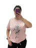 Футболка  жіноча на зв'язці котон  м.25041  (р. XL-3XL)  8 кольорів  в упаковці 3 штуки  №753250 - Smile RZ 4457