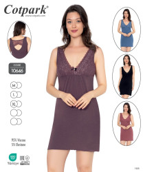 Нічна сорочка жіноча, віскоза, м.10646 (Розмір: M-XL), 4 кольори, в упаковці 3 штуки №330005