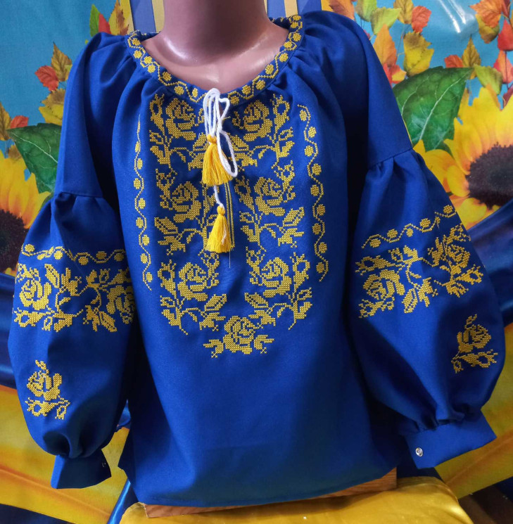 Вишиванка дитяча, габардін (розміри: зріст 98-116) в упаковці 4 штуки №307261 - Delux 909