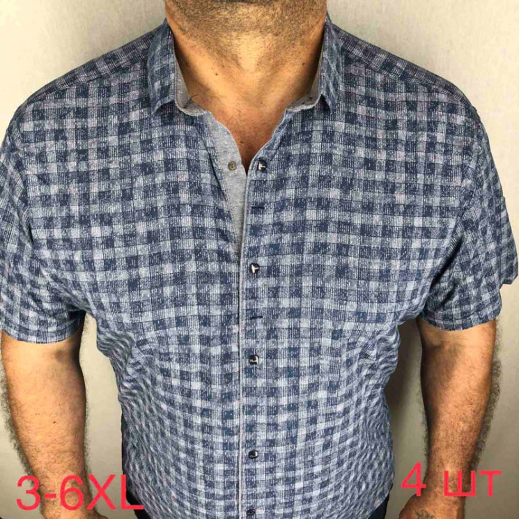 Сорочка Paul Semih р 3XL-6XL Чоловіча M047 grey - Nadiyka BG/PO2161-2162