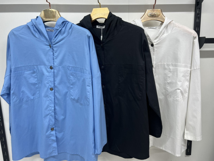 Вітрівка жіноча, котон, м.3447842 (р. 3XL-7XL ), 3 кольори, в упаковці 5 штук №339523 - 