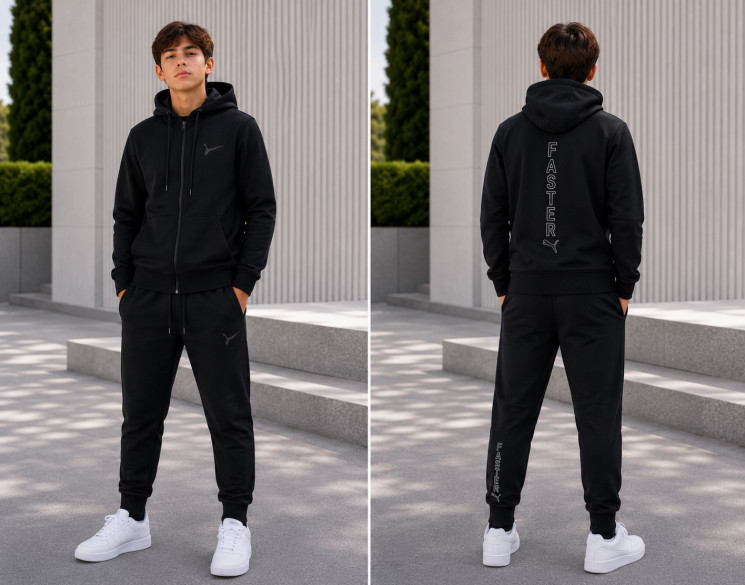 Спортивний костюм підлітковий Puma "289-3" двохнитка (р: 13-17 років) в упаковці 5 шт. №389383 - Evans SE761