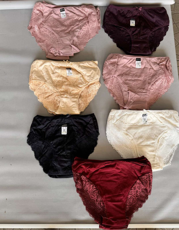 Труси жіночі, комбінований (р. XL, 2XL ), 7 кольорів, в упаковці 12 шт. №316761 - 