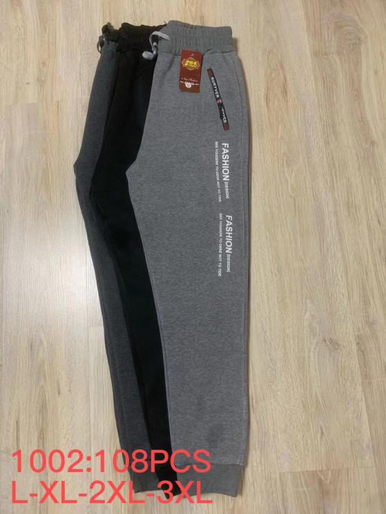 Штани чоловічі трикотажні "1002" (р:L-3XL) 3 кольори в уп. 4 шт №150401 - Leggi GN1422