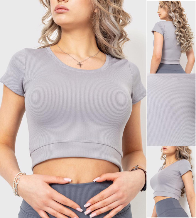 Жіночий топ, рубчик (р: S.S.M.M.L.XL.), в упаковці 6 шт. № 355326 - Relaxwear RZ3531