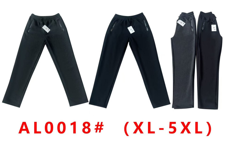 Спортивні штани чоловічі на флісі "AL0018" (р: XL-5XL) 2 кольори, в упаковці 5 шт. №376877 - Megasport