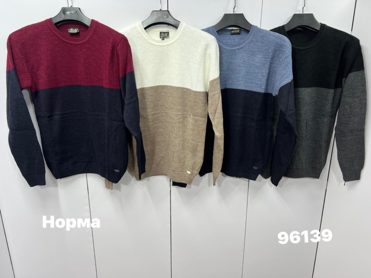 Светр чоловічий "96139" в'язка (р: М,L,XL) 4 кольори, в упаковці 3 шт. №378560 - Turkey SE897