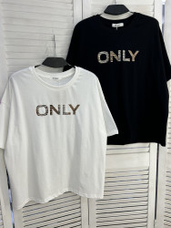 Футболка жіноча "22022" котон (р: one size) 2 кольори, в упаковці 5 шт. №385900