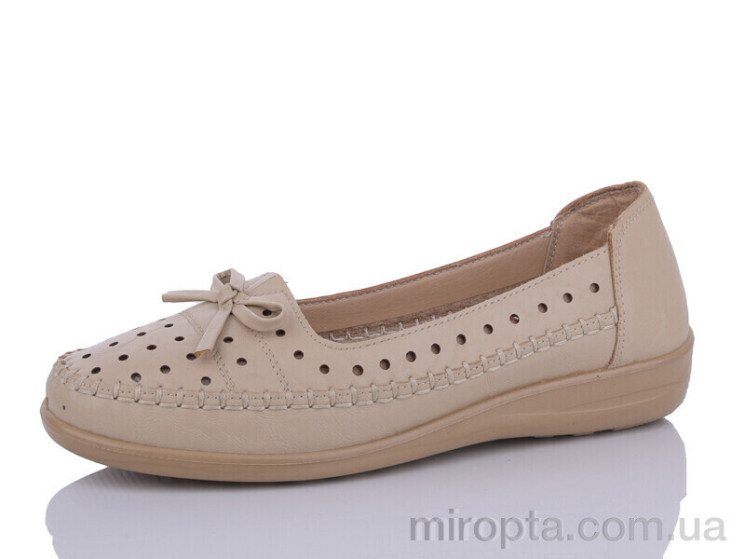 Туфлі 510 beige р: 37-43, в упаковці: 8 пар, купити тільки гуртом - 447393