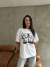 Футболка жіноча oversize, кулір + накатка м. 804 (р. 42-46) №406008 - 
