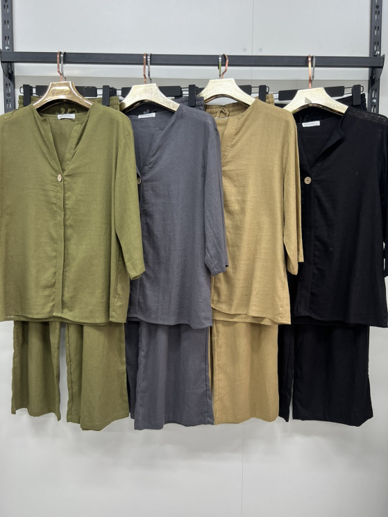 Костюм жіночий  льон м.23031 (р:L-3XL) 4 кольора в упаковці 4 штуки №763401 - Moda SE661