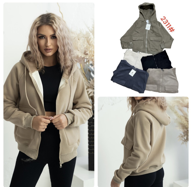 Батник жіночий, трикотаж, хутро, м.2311 (Розмір: S-XL ), 5 кольорів в упаковці 4 штуки №321813 - Love SE 973-975
