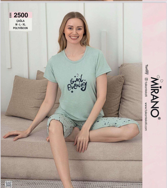 Піжама жіноча "2500" бавовна (р: М,L,XL) 2 кольори, в упаковці 3 шт. №364920 - DisneyOpt SE893