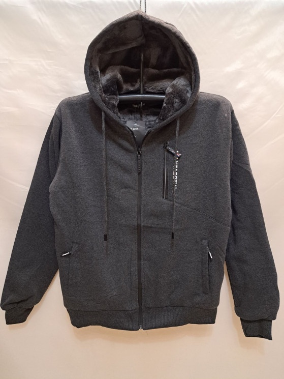 Кофта спортивна чоловіча, трикотаж, хутро, м. 2361 А (Розмір: М-3XL ), 2 кольори, в упаковці 5 штук №334957 - Hang SE641
