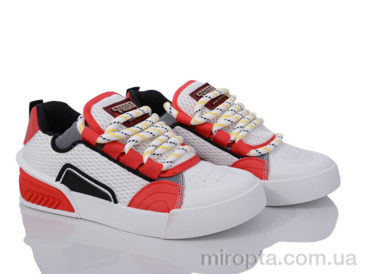 Кросівки 143-42 white-red р: 36-41, в упаковці: 8 пар, купити тільки гуртом - 945581