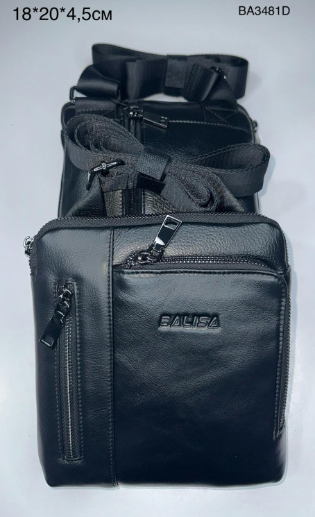 Сумка чоловіча, натуральна шкіра, м.BA3481D (Розмір: 18*20*4,5 см) №325270 - Balisa 302