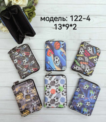 Гаманець дитячий "122-4" шкірозамінник (р: 13*9*2см) мікс кольорів, в упаковці 6 шт. №373023