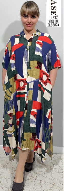 Сукня жіноча "5228" штапель (р: XL,2XL,3XL,4XL,5XL) в упаковці 5 шт. №366033 - BASEBlake SE817