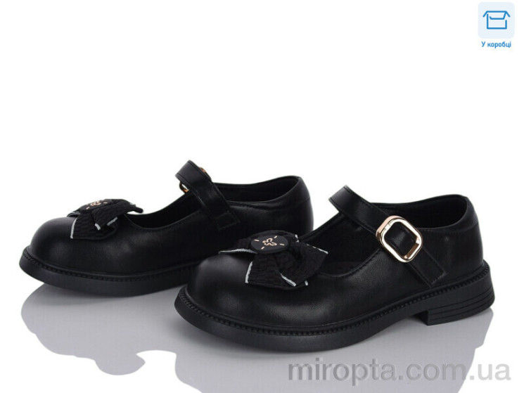 Туфлі DC805-1 black р: 32-37, в упаковці: 6 пар, купити тільки гуртом - 1191953