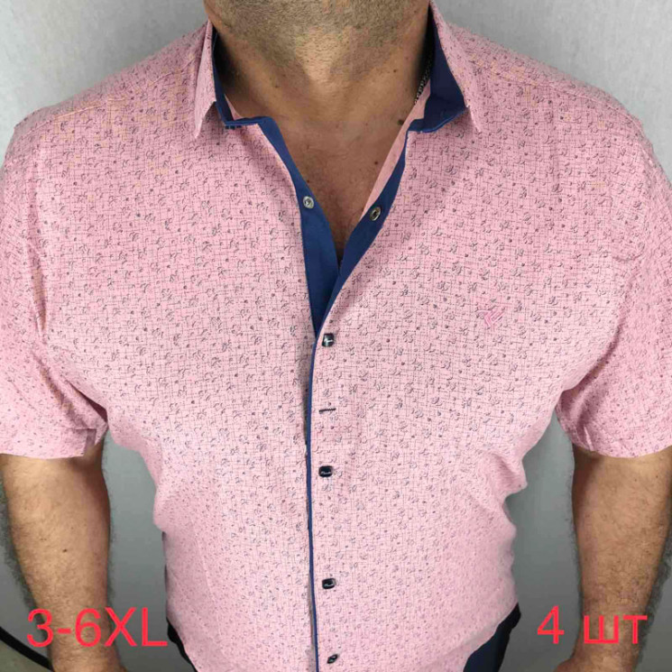 Сорочка Paul Semih р 3XL-6XL Чоловіча M049 pink - Nadiyka BG/PO2161-2162